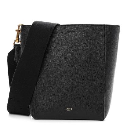 Celine Soft Grained Calfskin Small Sangle Bucket Bag Black 1 of 9