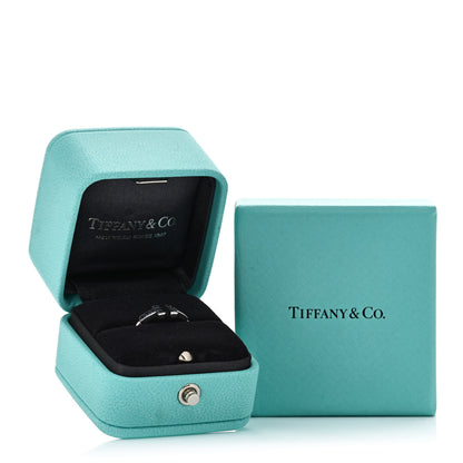 Tiffany 18K White Gold Blue Sapphire T Wire Ring 48 4.5 5 of 5
