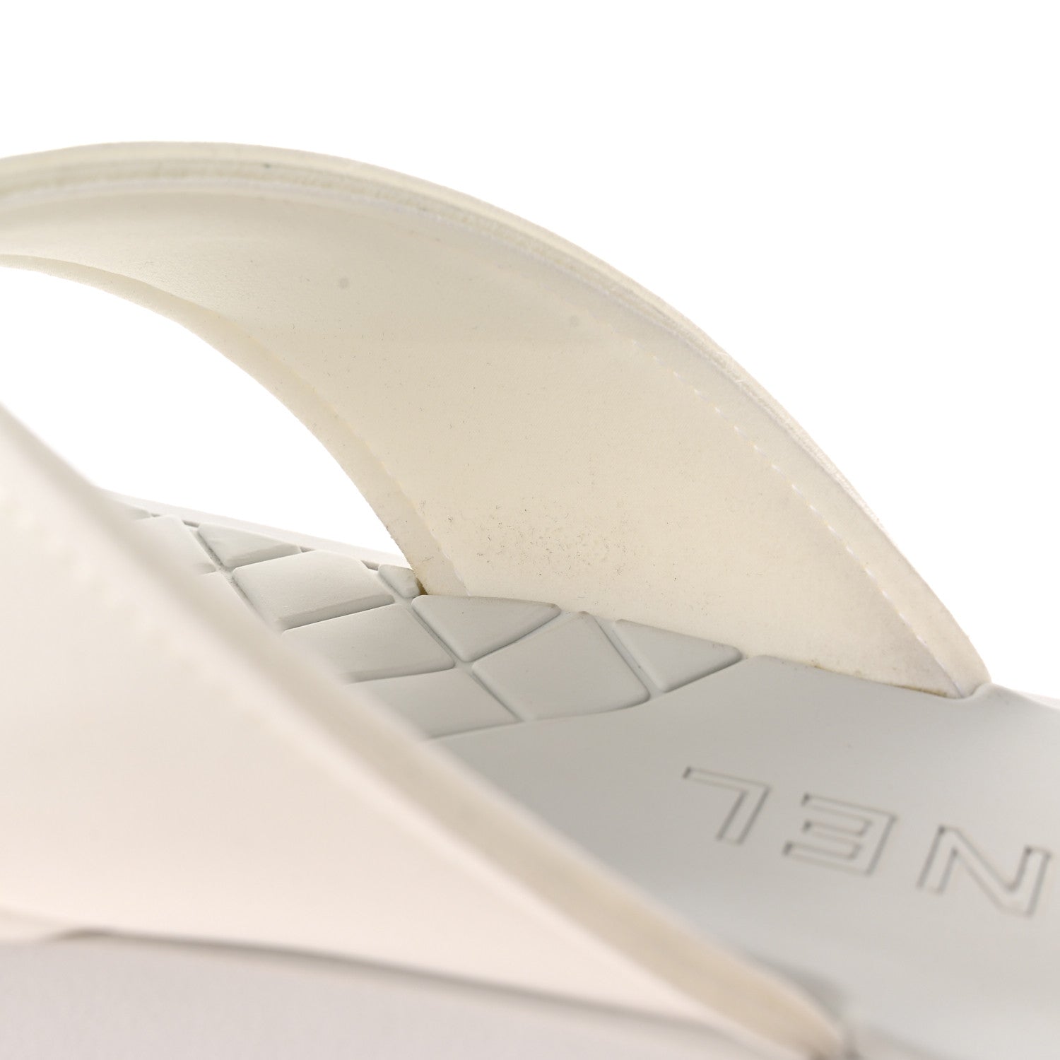 Chanel Fabric CC Thong Sandals 41 White 11 of 12