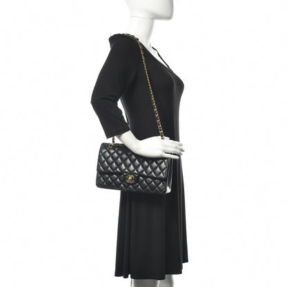 Chanel Lambskin Quilted Medium Double Flap Black 2 of 12