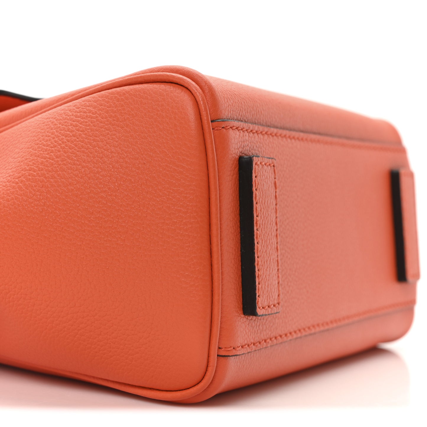Grained Calfskin Small La Medusa Top Handle Bag Orange
