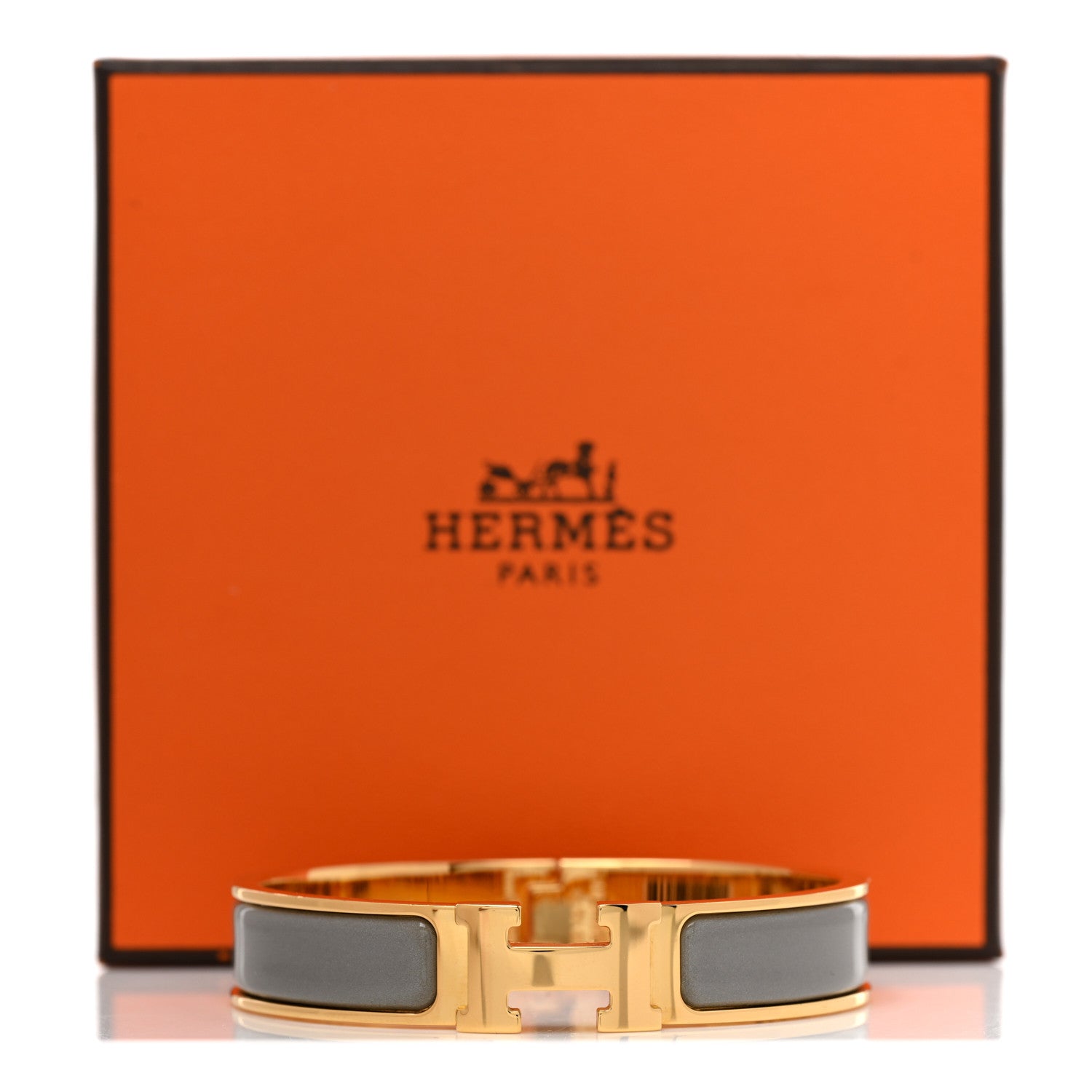 Hermes Enamel Narrow Clic Clac H Bracelet PM Marron Glace 7 of 7