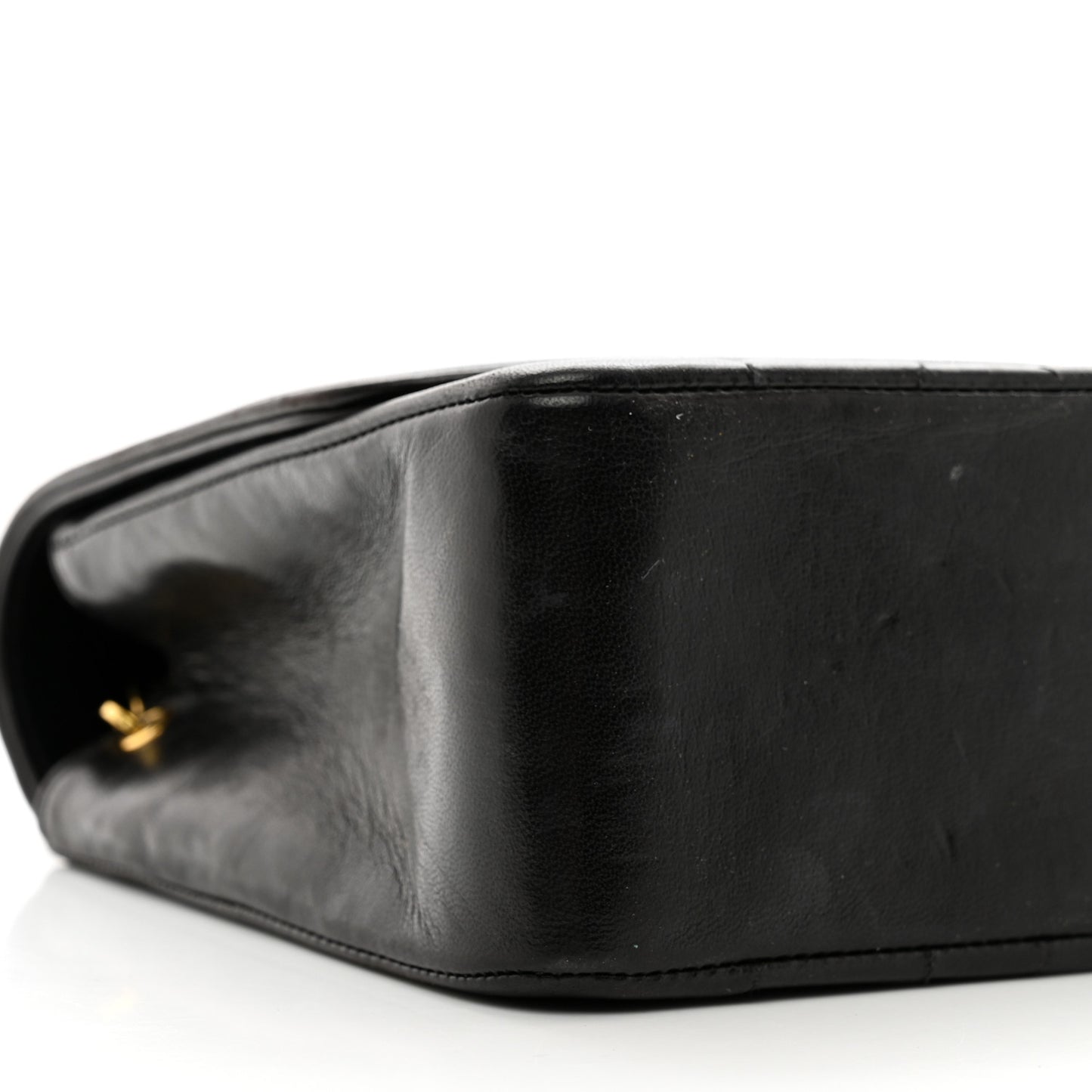 Lambskin Quilted Medium Single Flap Black