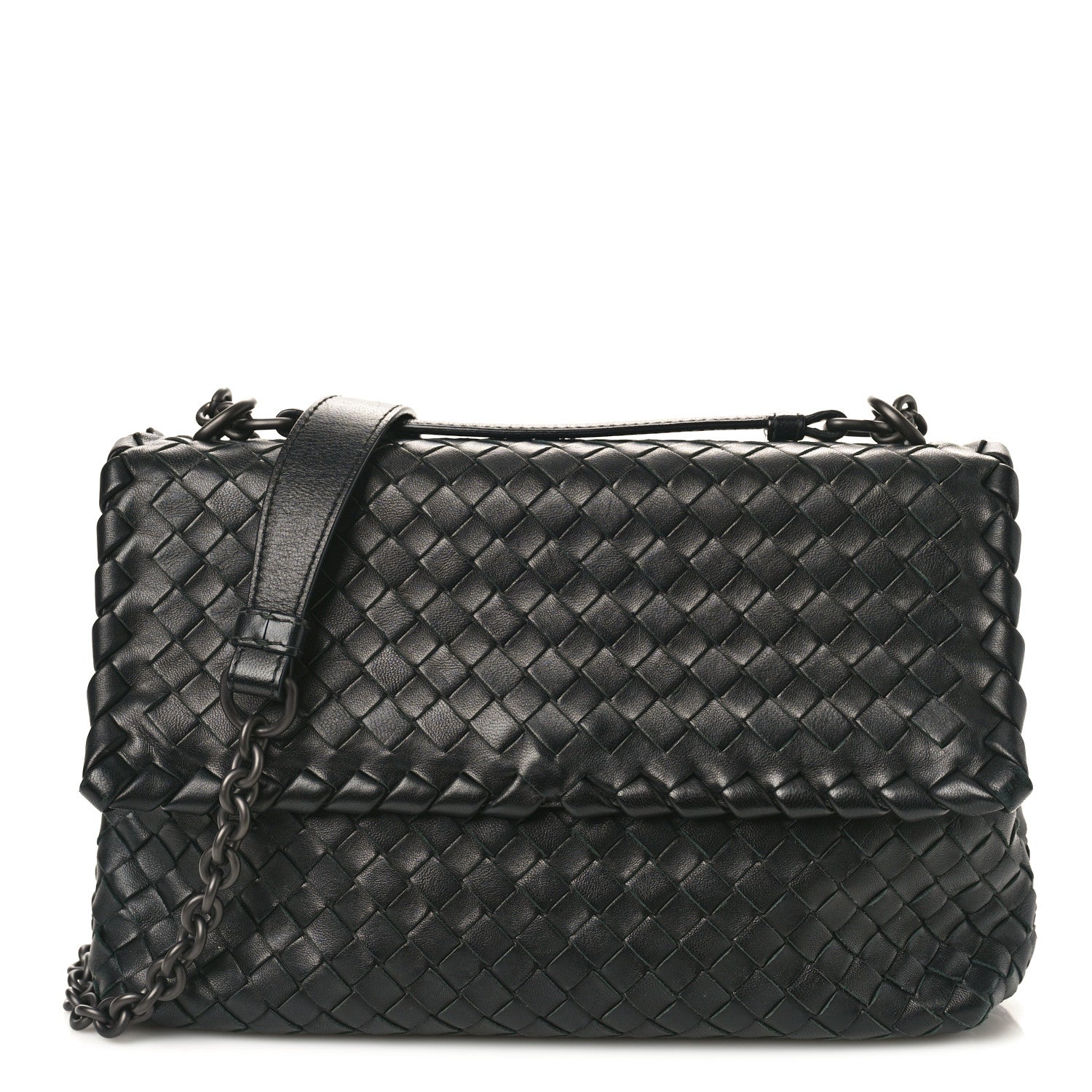 Bottega Veneta Nappa Intrecciato Small Olimpia Shoulder Bag Black 1 of 10