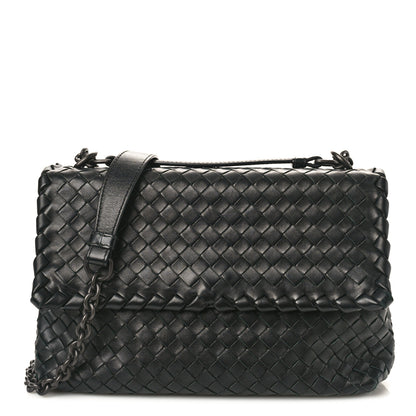Bottega Veneta Nappa Intrecciato Small Olimpia Shoulder Bag Black 1 of 10