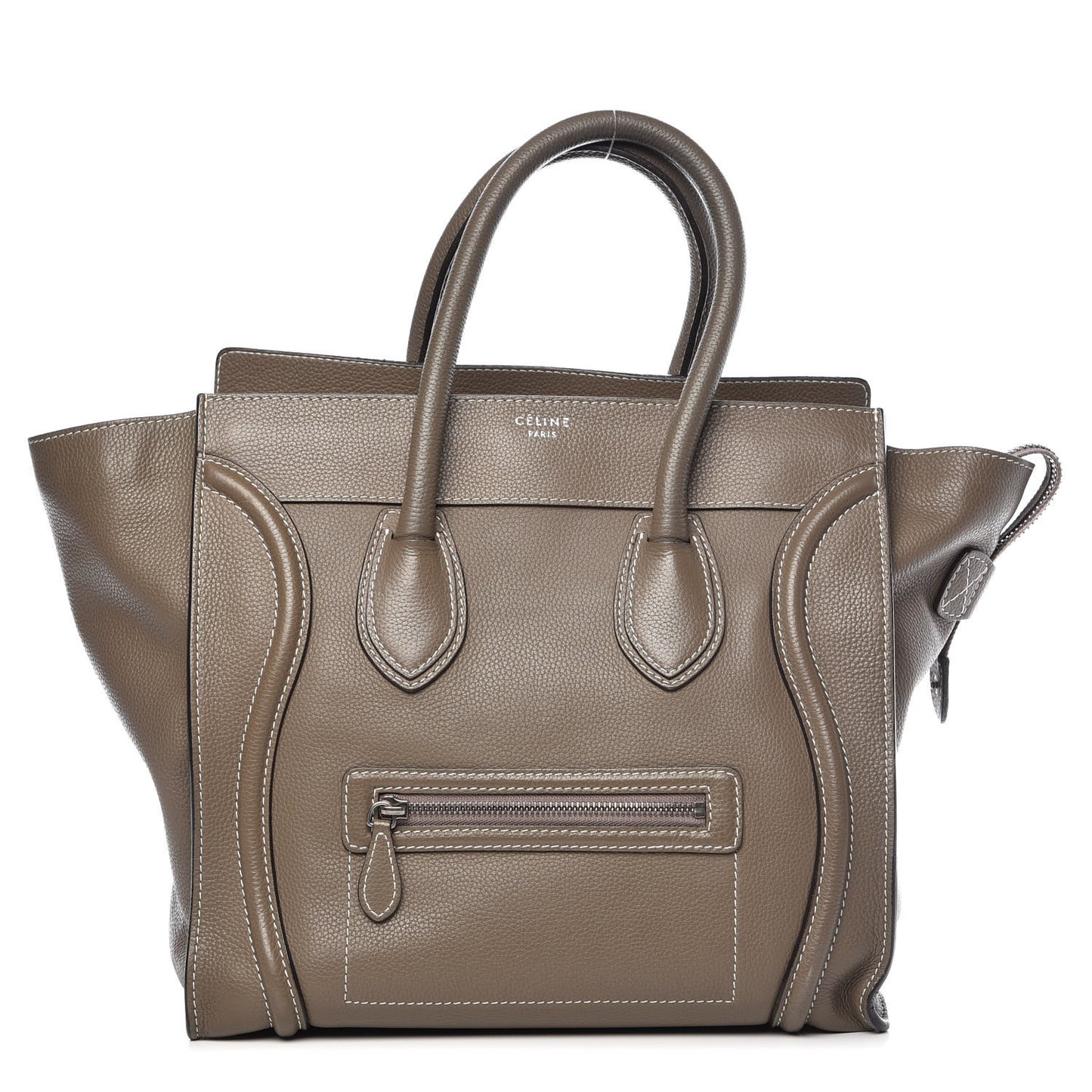 Drummed Calfskin Mini Luggage Souris