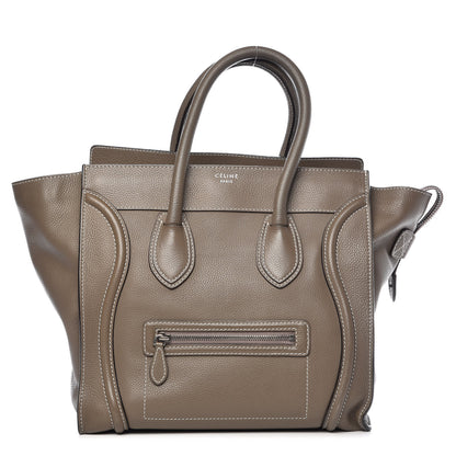 Celine Drummed Calfskin Mini Luggage Souris 1 of 18