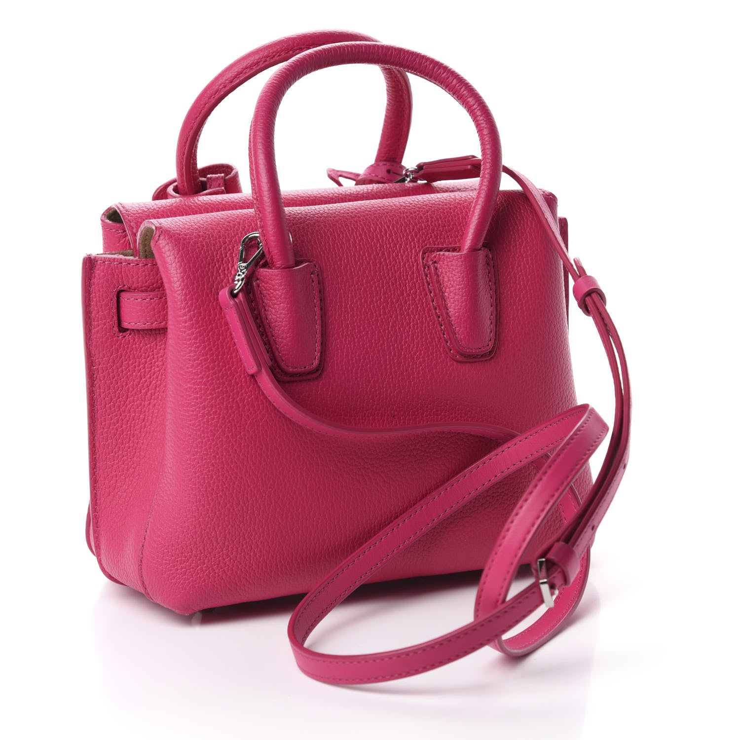 MCM Grained Calfskin Mini Milla Tote Beetroot Pink 3 of 9