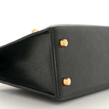 Hermes Chevre Chamkila Mini Kelly Sellier 20 Black 9 of 11