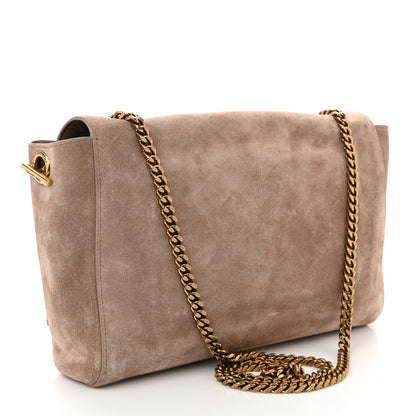 Saint Laurent Smooth Calfskin Suede Medium Reversible Monogram Kate Satchel Taupe 4 of 16