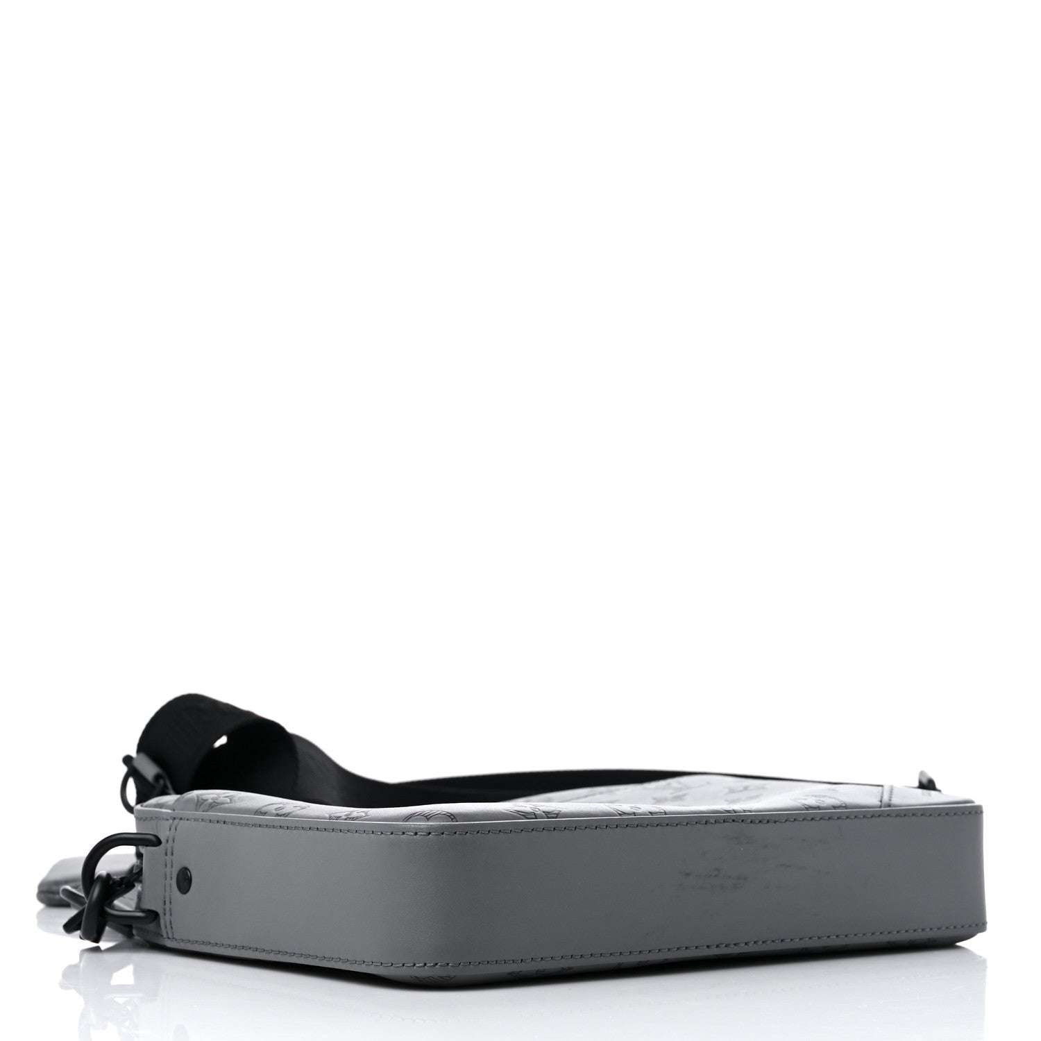 Louis Vuitton Calfskin Monogram Shadow Duo Messenger Anthracite Gray 4 of 10