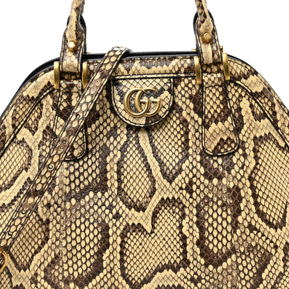 Gucci Snakeskin Medium Re(Belle) Top Handle Bag Beige 8 of 12