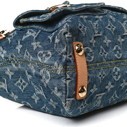 Louis Vuitton Monogram Denim Baggy PM Blue 8 of 12