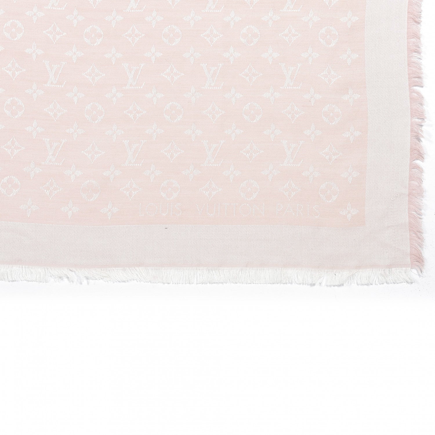 Louis Vuitton Silk Wool Monogram Shawl Rose 2 of 6