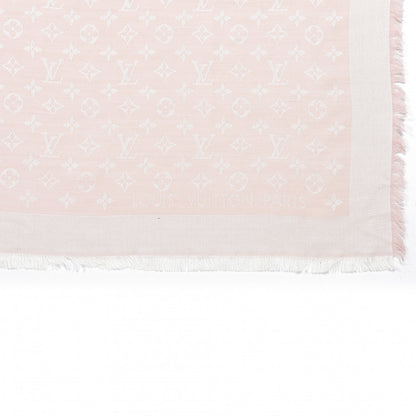 Louis Vuitton Silk Wool Monogram Shawl Rose 2 of 6