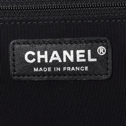 Chanel Lambskin Chevron Quilted Large Surpique Flap Black 8 of 12