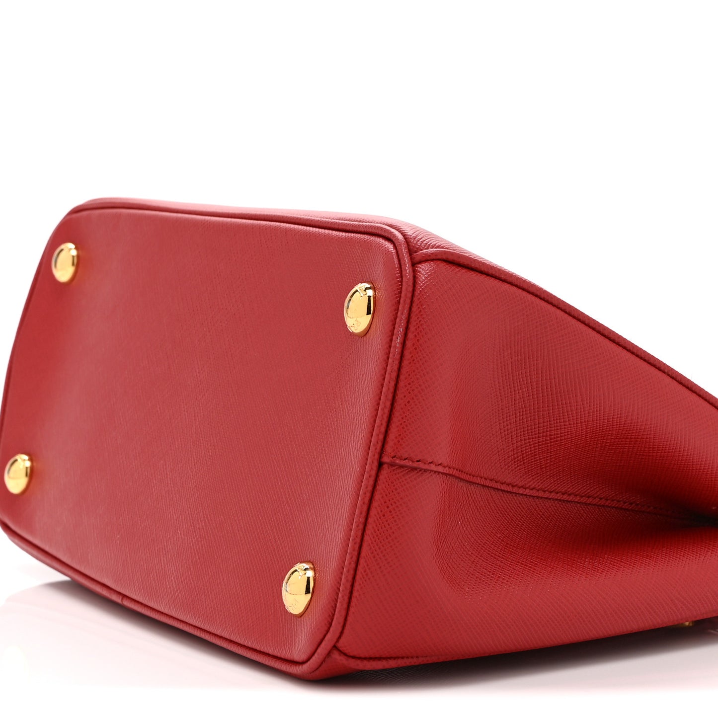 Saffiano Lux Small Galleria Double Zip Tote Fuoco