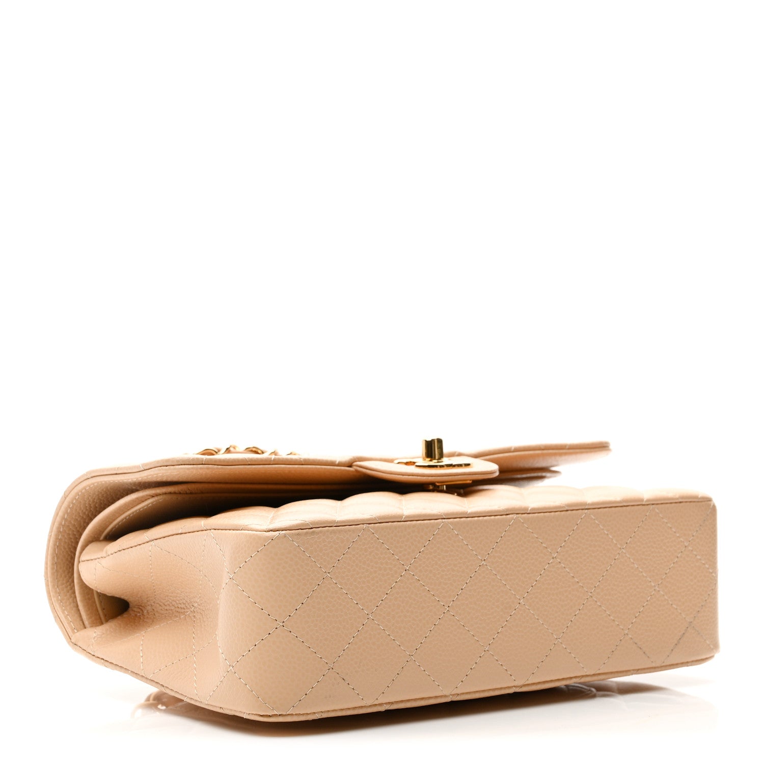 Chanel Caviar Quilted Small Double Flap Beige 4 of 10