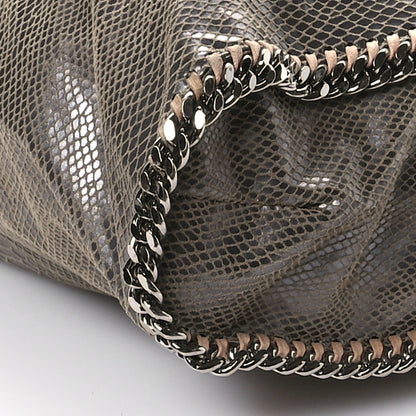 Stella McCartney Metallic Eco Python Large Falabella Tote Dark Grey 10 of 12