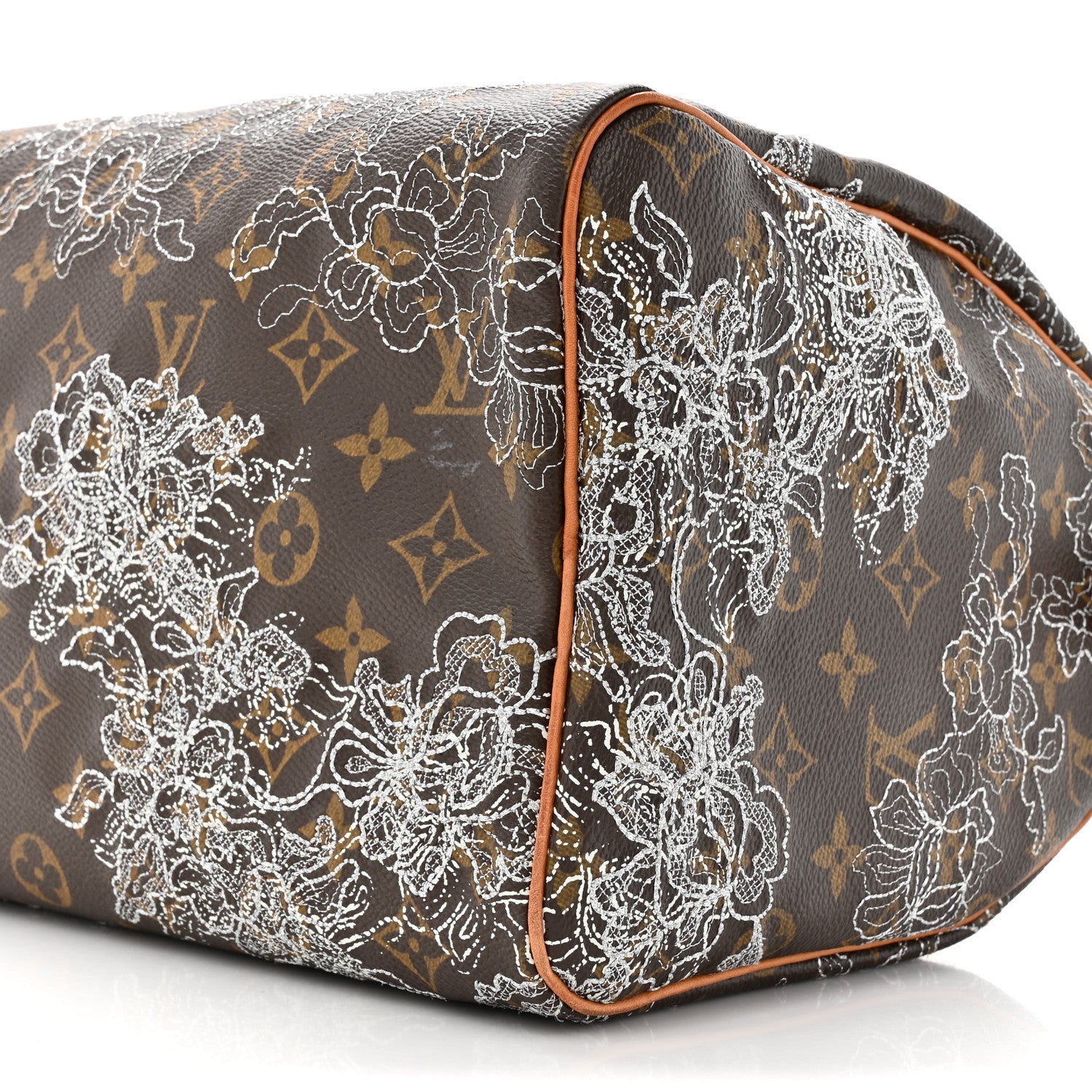 Louis Vuitton Monogram Dentelle Speedy 30 Silver 8 of 16
