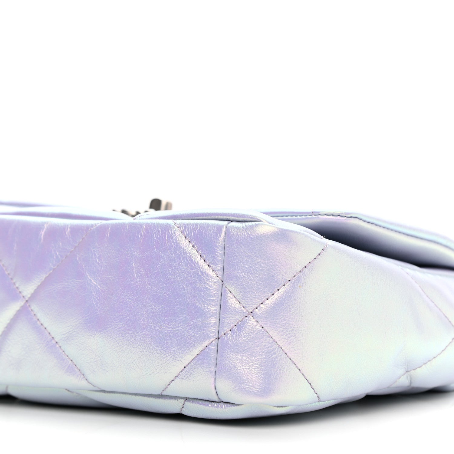Chanel Iridescent Calfskin Quilted Medium Chanel 19 Flap Light Purple Blue 10 of 11