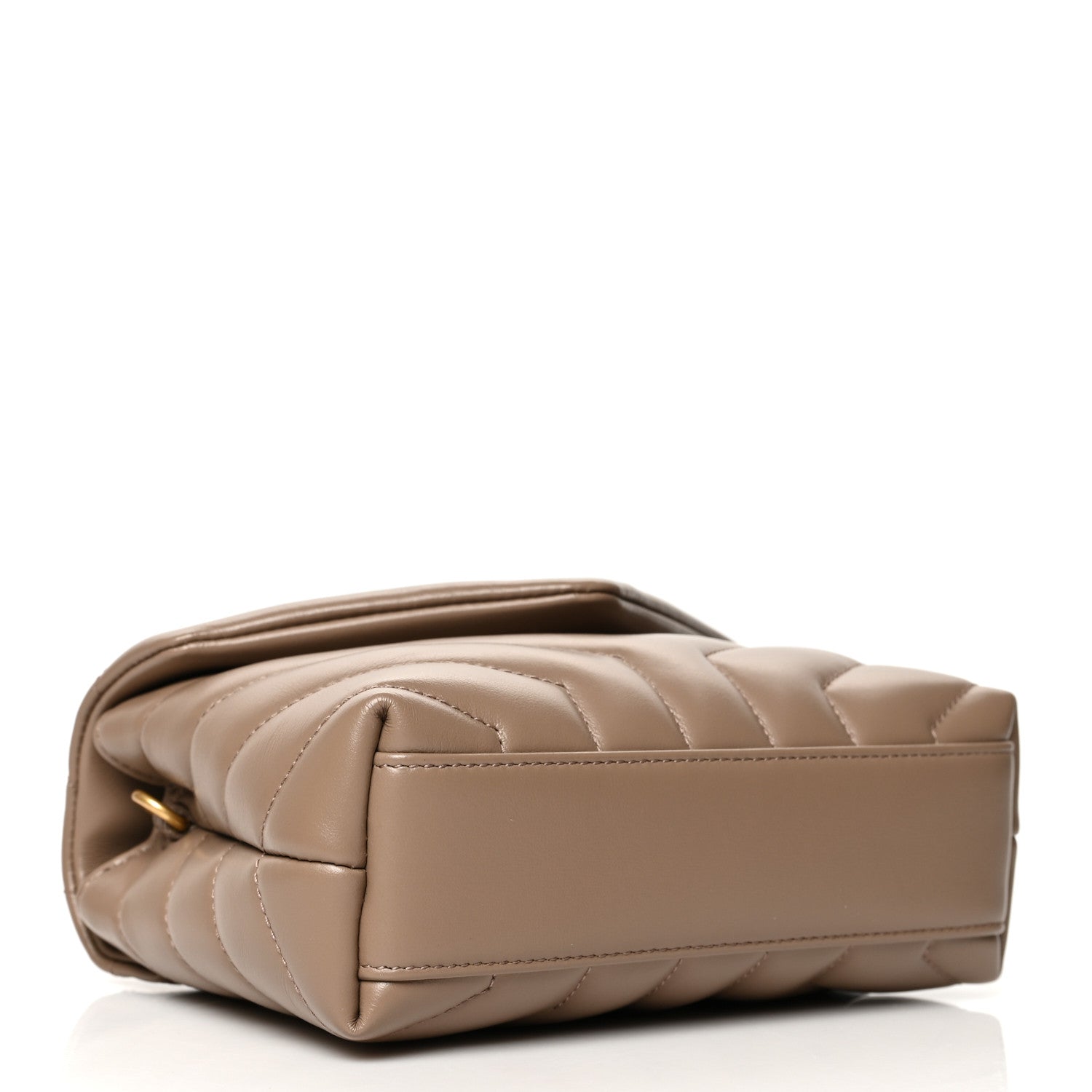 Saint Laurent Calfskin Y Quilted Monogram Toy Loulou Crossbody Bag Taupe 4 of 12