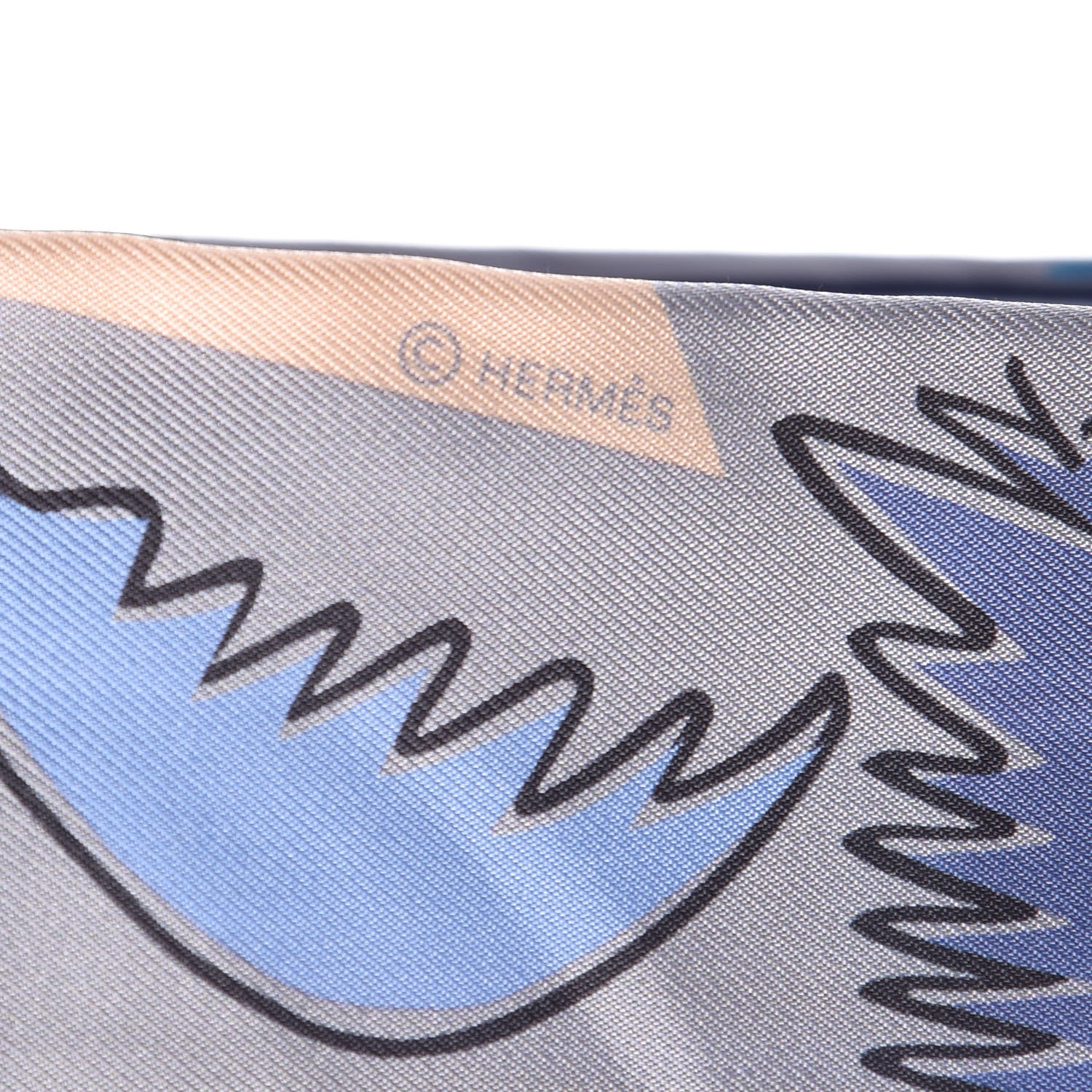 Hermes Silk Sea Surf and Fun Twilly Anthracite Marine Jean 4 of 5