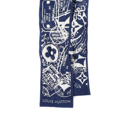Louis Vuitton Silk Boarding Bandeau Denim 2 of 3