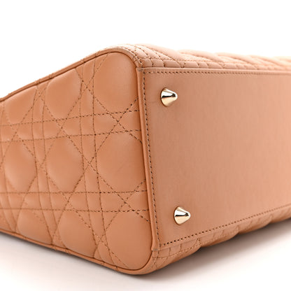 Christian Dior Lambskin Cannage Medium Lady Dior Amber 9 of 12
