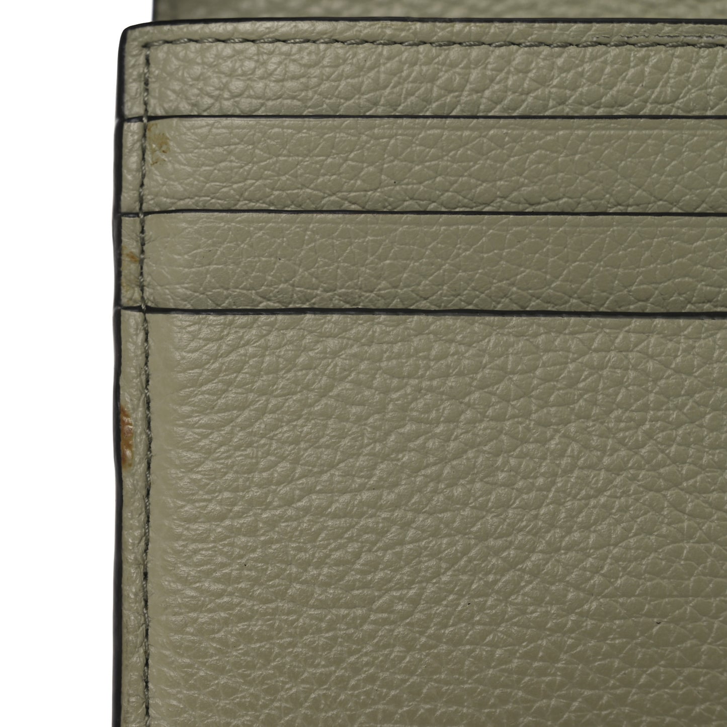 Calfskin Alphabet Long Wallet Sage