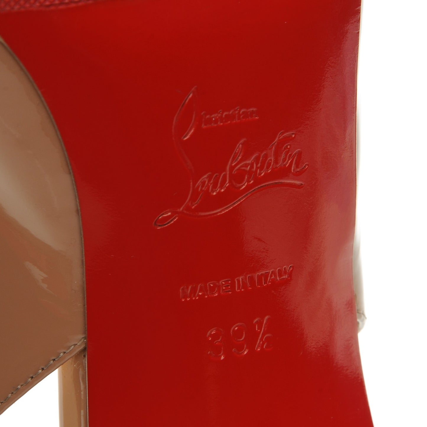 Patent Apostrophy 70 Slingback Pumps 39.5 Nude