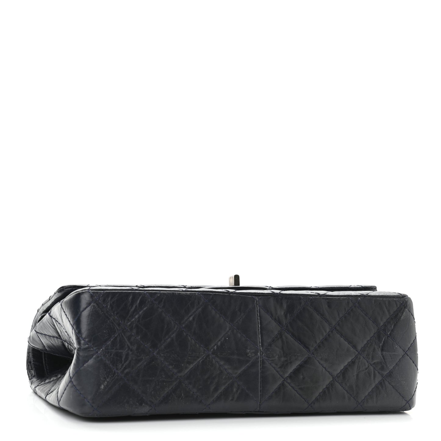 Aged Calfskin Quilted 2.55 Reissue 226 Flap Navy Blue
