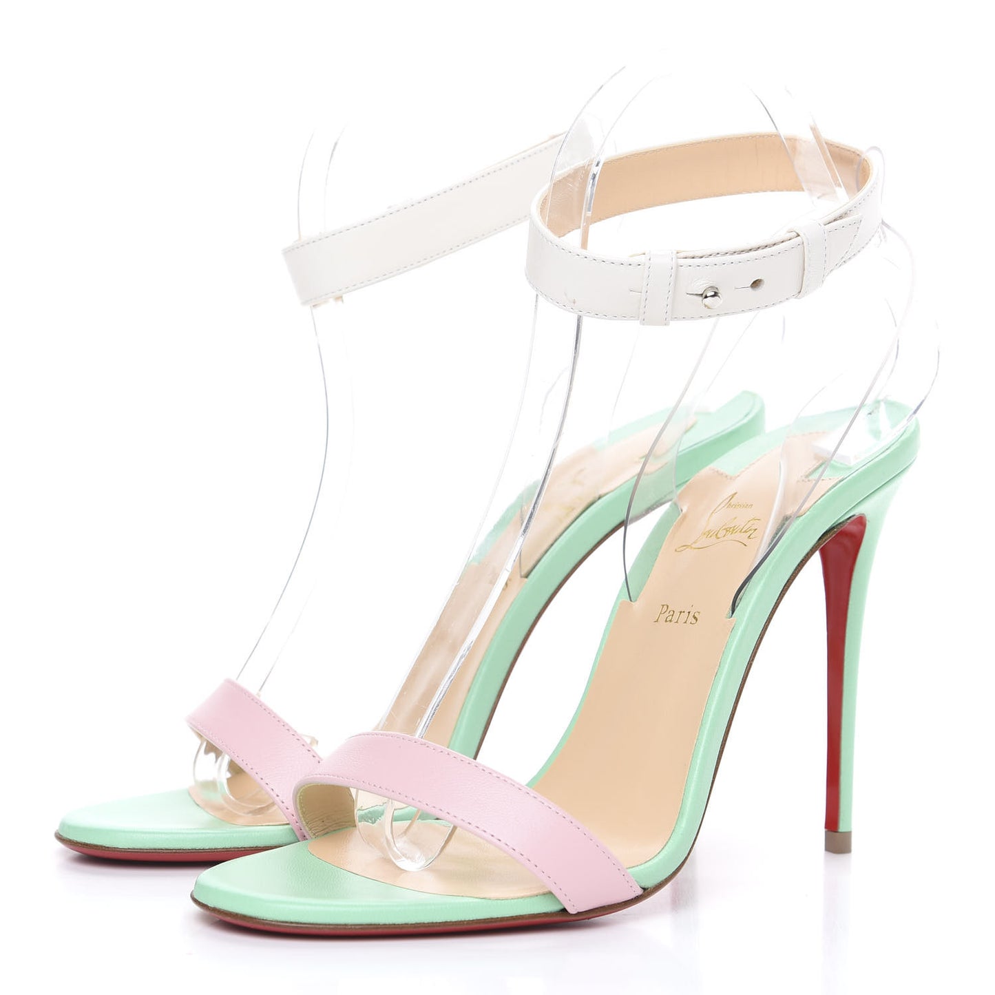 Shiny Nappa PVC Jonatina 100 Sandals 37 Opal