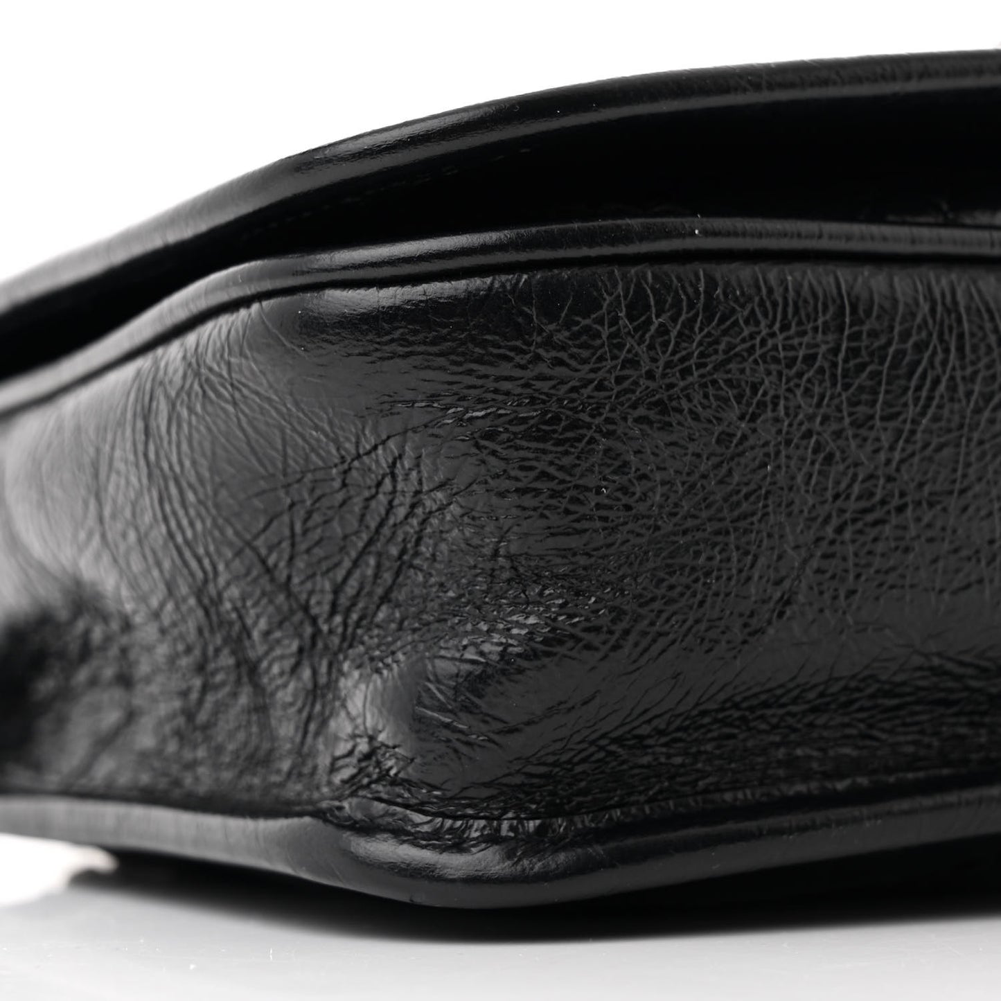 Crinkled Calfskin Matelasse Monogram Niki Chain Wallet Black