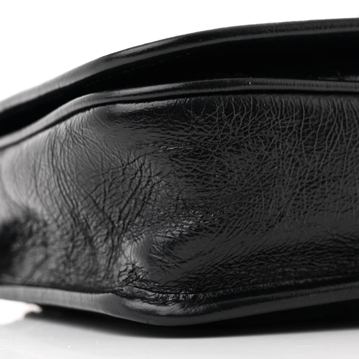 Saint Laurent Crinkled Calfskin Matelasse Monogram Niki Chain Wallet Black 9 of 11