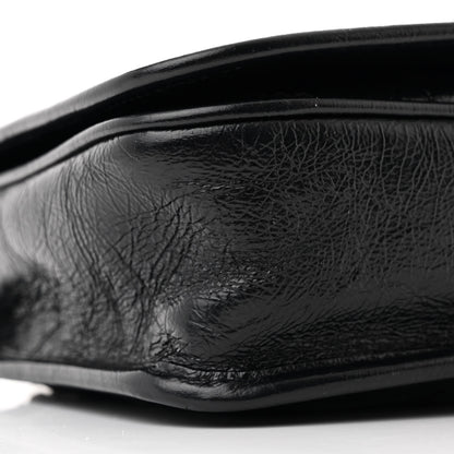 Saint Laurent Crinkled Calfskin Matelasse Monogram Niki Chain Wallet Black 9 of 11