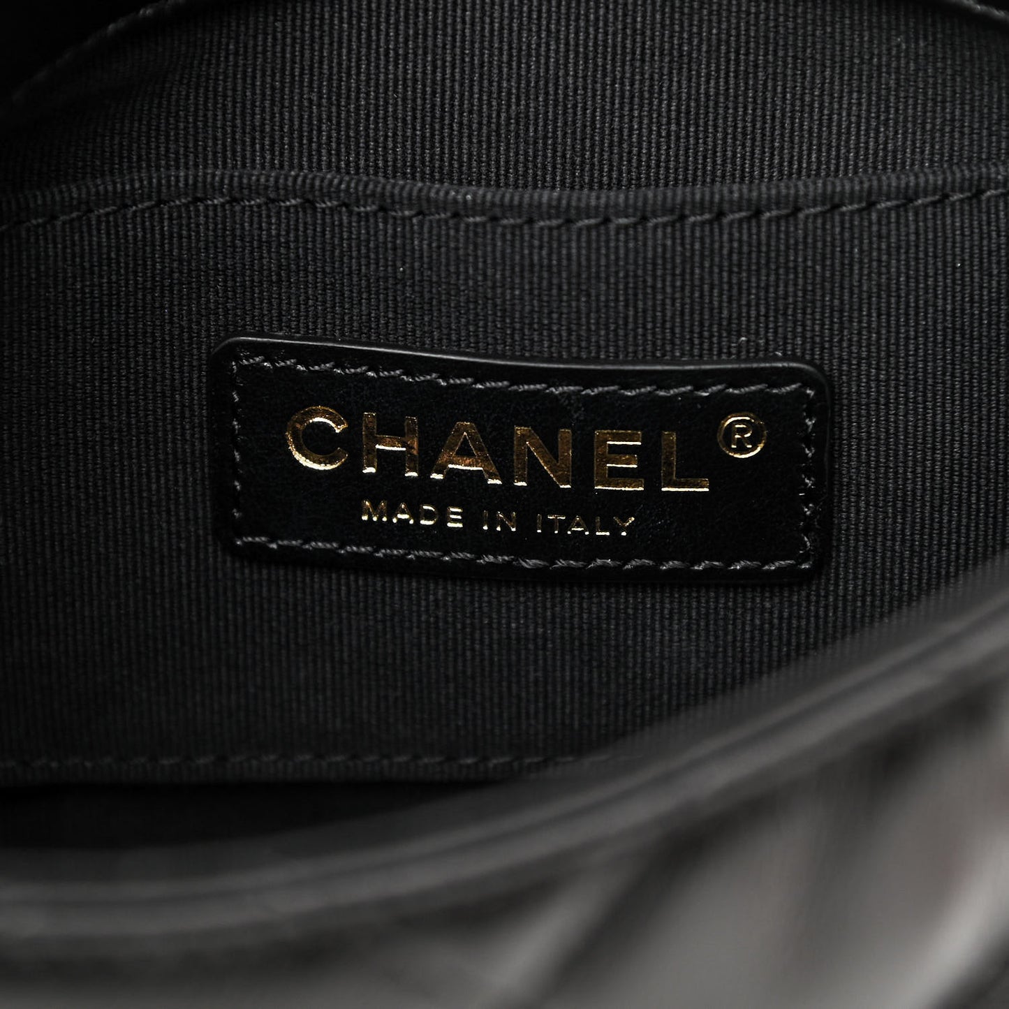 Lambskin Quilted Mini Lacquered Chain Flap Black