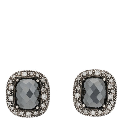 David Yurman Sterling Silver Diamond Hematite Midnight Melange Earrings 1 of 4