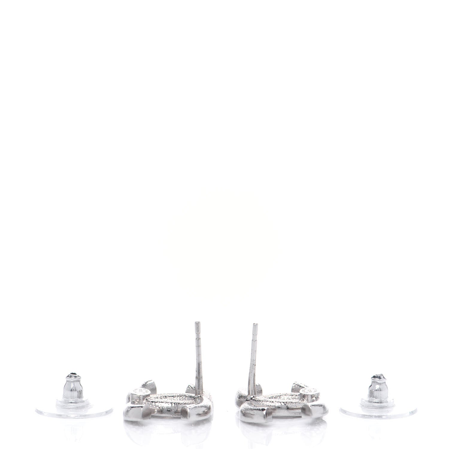 Chanel Crystal Palais Garnier CC Earrings Silver 3 of 4