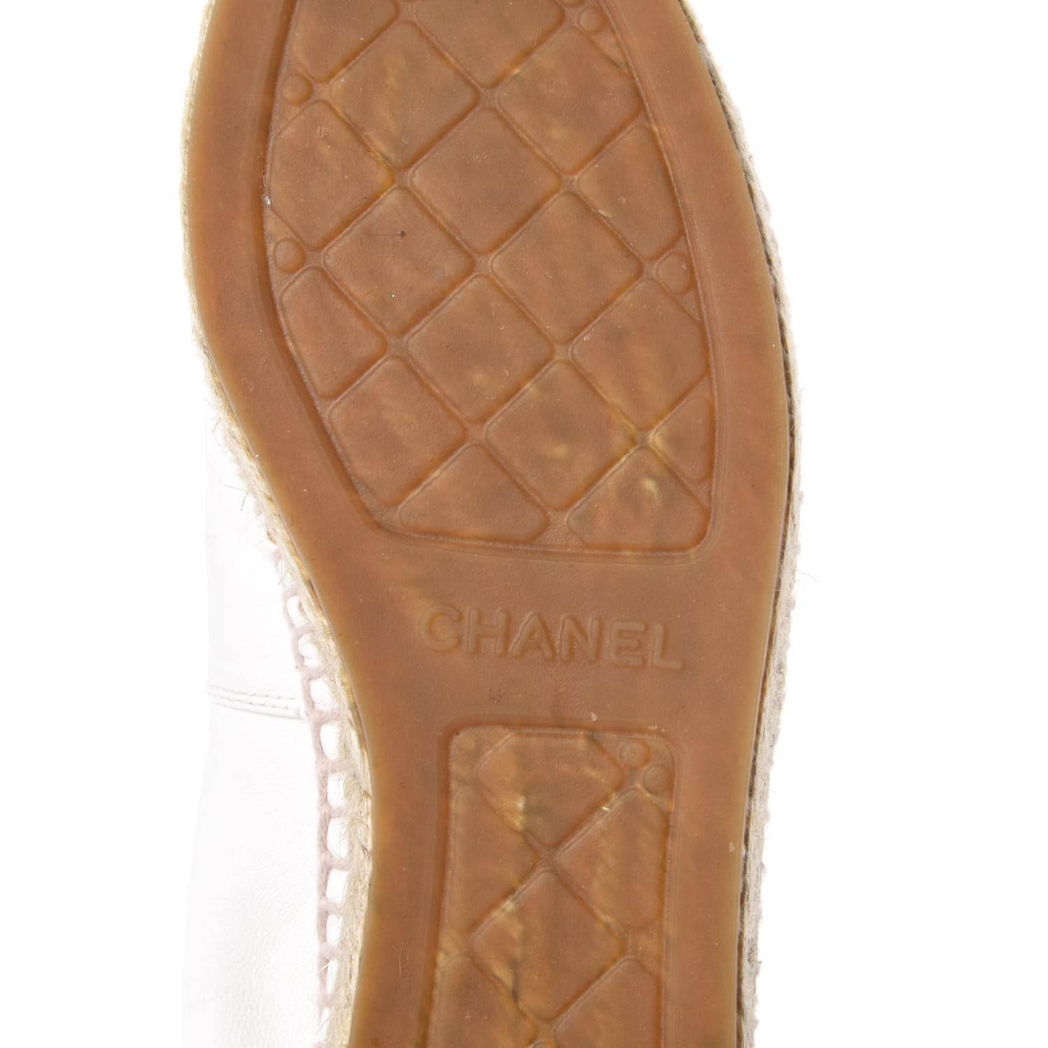 Chanel Lambskin CC Espadrilles 36 White Black 9 of 11