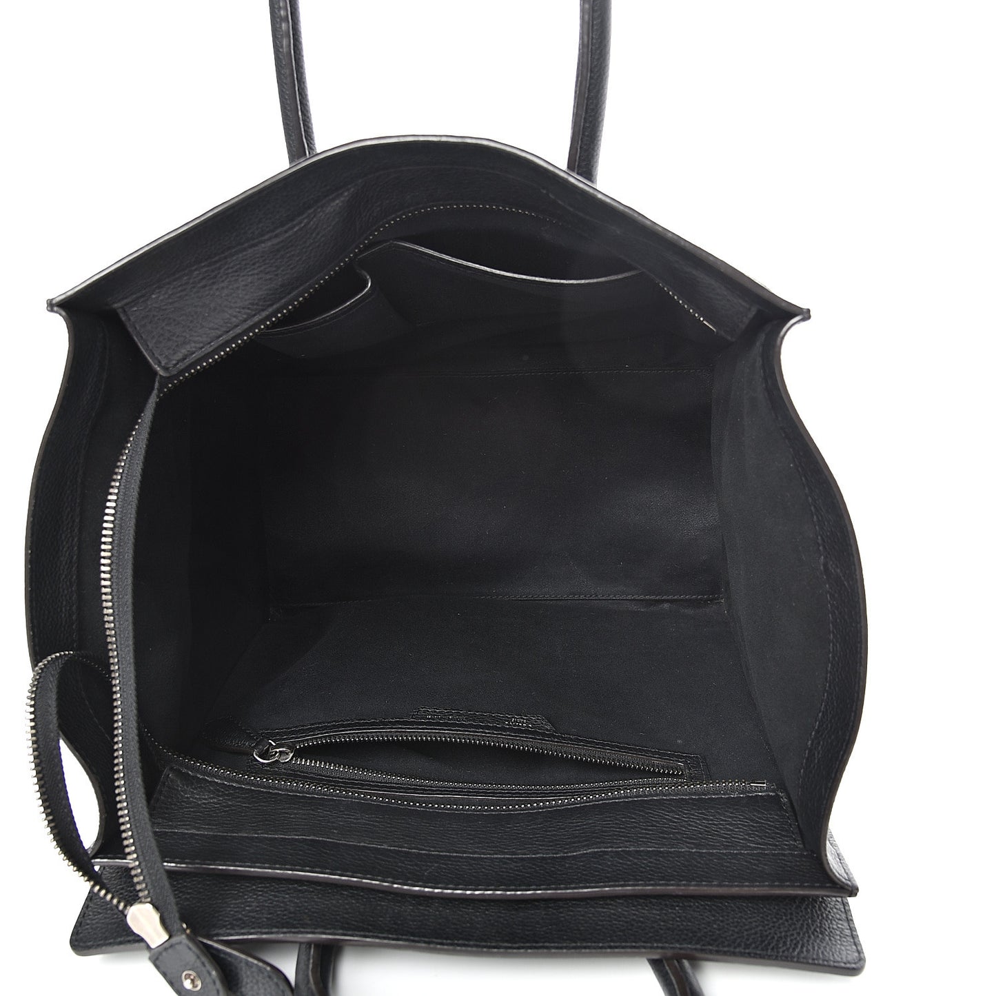 Drummed Calfskin Mini Luggage Black