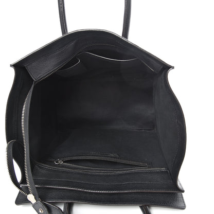 Celine Drummed Calfskin Mini Luggage Black 4 of 13