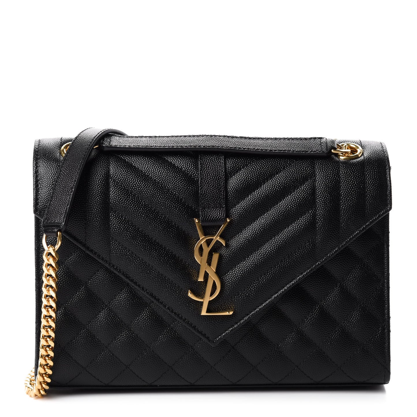 Grain De Poudre Textured Mixed Matelasse Triquilt Medium Monogram Satchel Black