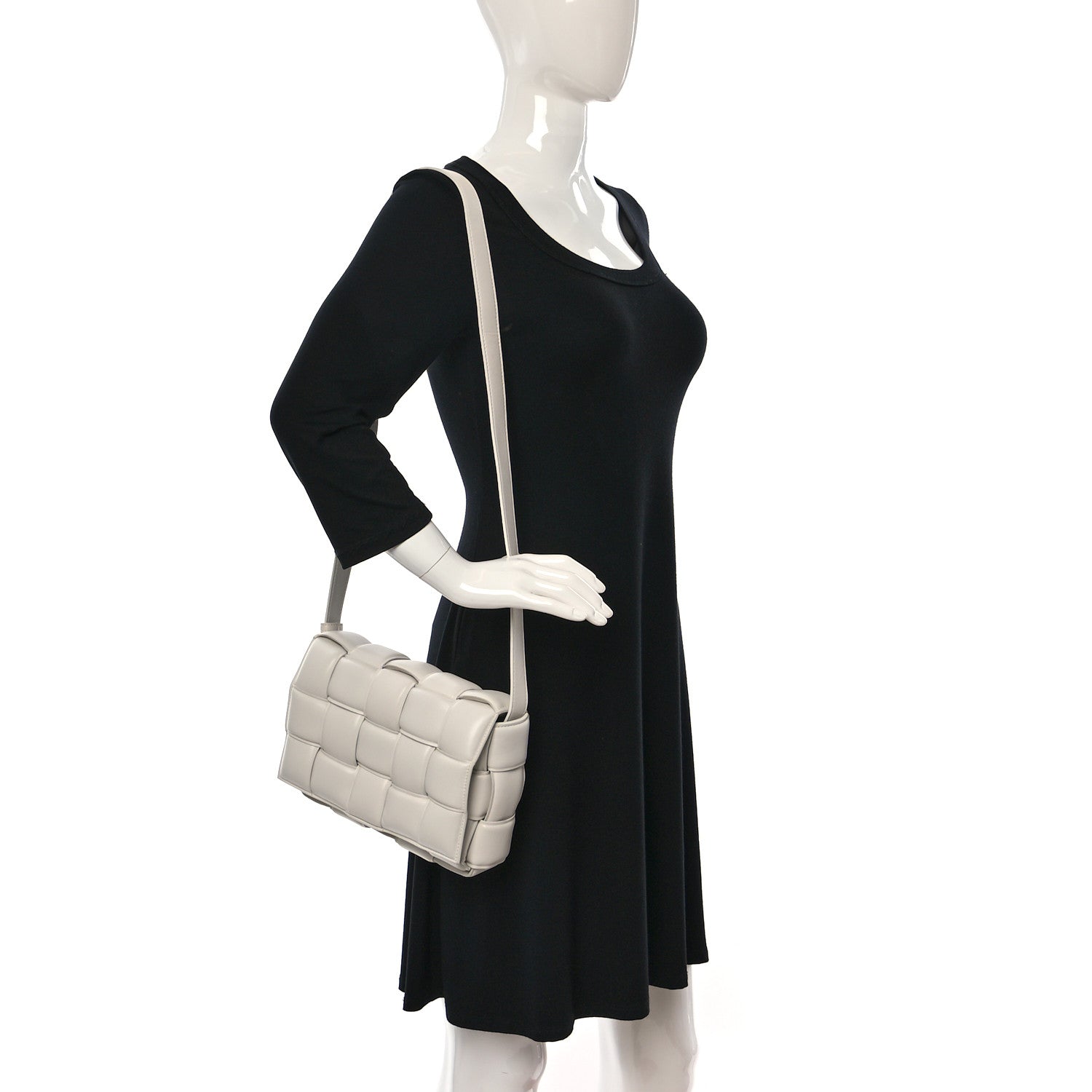 Bottega Veneta Nappa Maxi Intreccio Padded Cassette Crossbody Bag Chalk 3 of 9