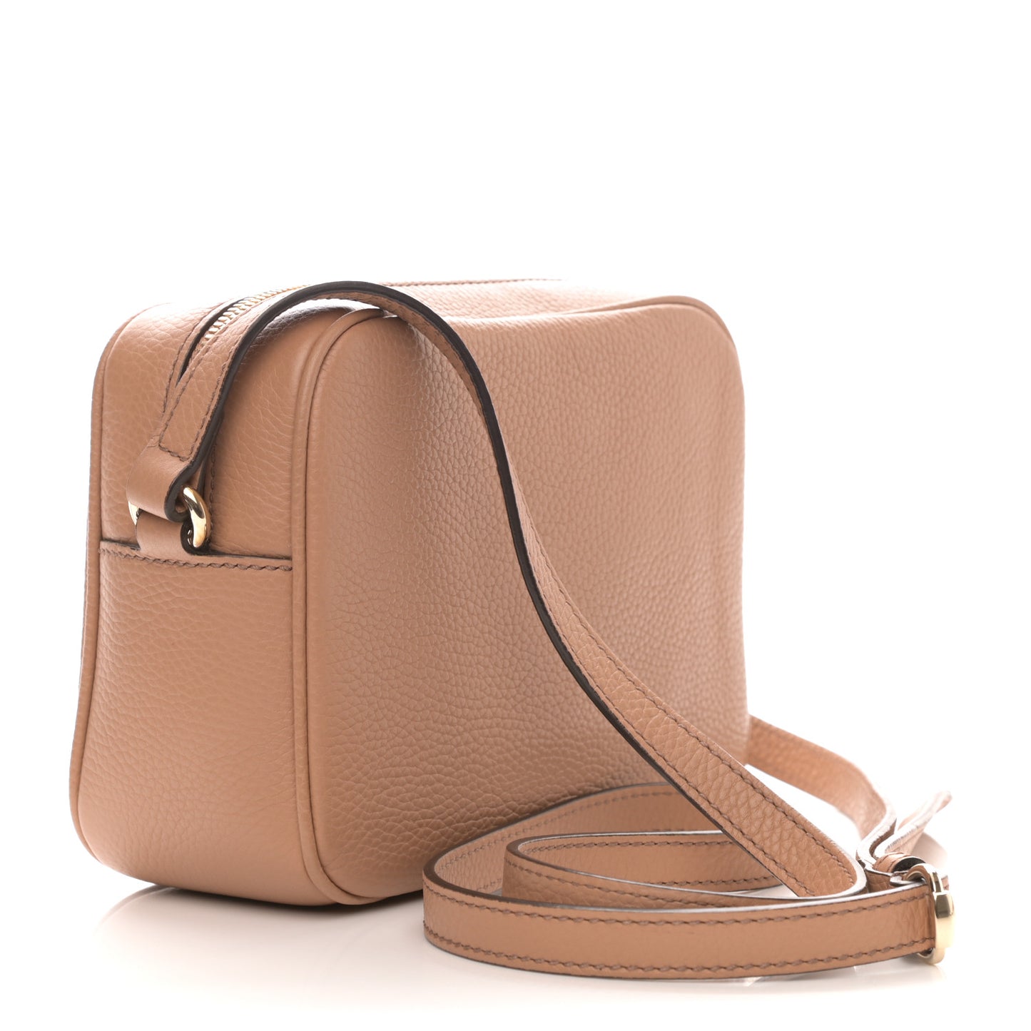 Pebbled Calfskin Small Soho Disco Bag Rose Beige
