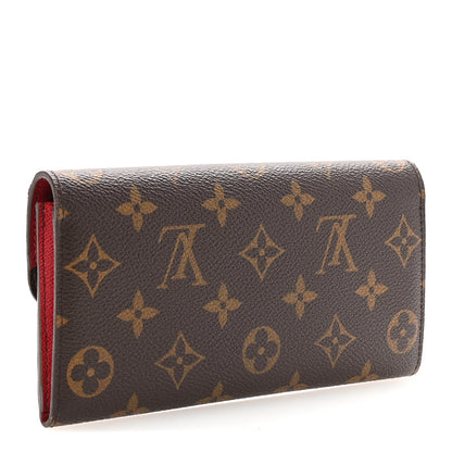 Louis Vuitton Monogram Emilie Wallet Red 3 of 7