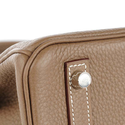 Hermes Taurillon Clemence Birkin 30 Etoupe 8 of 23