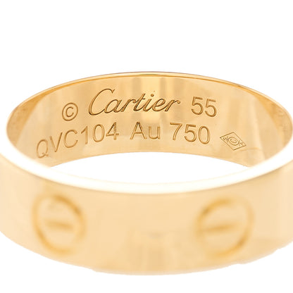 Cartier 18K Yellow Gold 5.5mm LOVE Ring 55 7.25 4 of 5