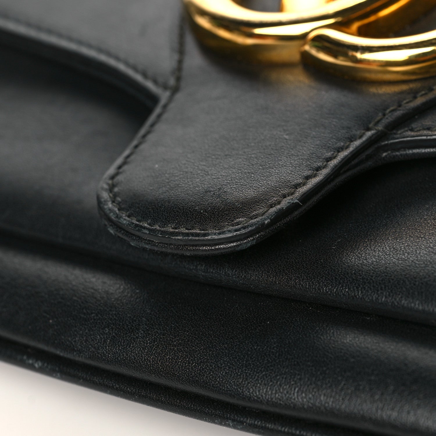 Gucci Vitello Palmellato Lux Small Arli Flap Shoulder Bag Black 13 of 13