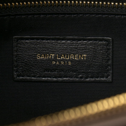 Saint Laurent Calfskin Y Quilted Monogram Medium Loulou Chain Satchel Dark Beige 6 of 8
